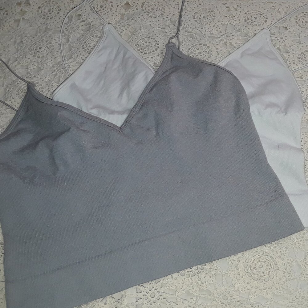 Intimately Free People Ribbed V-Neck Brami Lot of 2